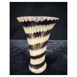 Murano  Iridescent Oxide Glass Vase 6.25"