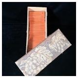 Hand Burned Wood Box Filled w/ 1931 The Bank of >