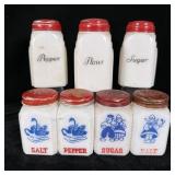 Vintage McKee Roman Arches Red Lid & Scrip Pepper>