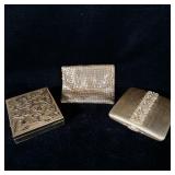 (2) vintage make up compacts & coin purse