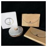 (2) vintage Coty Folding Compacts, Dermetics >