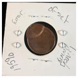 1959-D Lincoln Penny Off Set Off Center