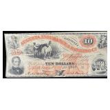1860 Augusta Insurance & Banking Co. $10 Obsolete