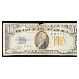 1934-A $10 Silver Certificate Off Center >