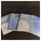 (4) Partially Filled Lincoln Cent Coin Books
