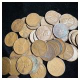 (50) Wheat Pennies