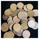 (50) Wheat Pennies