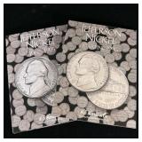 (2) Partially Filled Jefferson Nickel Coin Books >