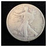 1945 Silver Walking Liberty Half-Dollar