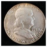 1959-D Silver Franklin Half-Dollar MS