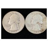 1939 & 1939-D Silver Washington Quarters