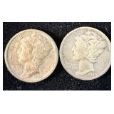 1930 & 1930-S Silver Mercury Dimes