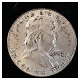 1958-D Silver Franklin Half-Dollar