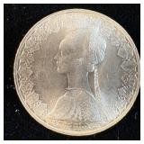 Uncirculated 1960 Italian Silver 500 LIRE