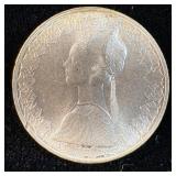 Uncirculated 1960 Italian Silver 500 LIRE