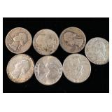 (7) Silver Washington Quarters