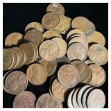 (50) Wheat Pennies