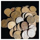 (50) Wheat Pennies Indian head penny