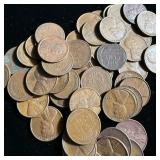 (50) Wheat Pennies