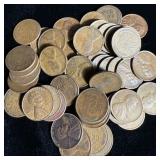 (50) Wheat Pennies