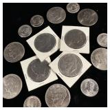 $16 worth of Susan B. Anthony & Eisenhower Dollars