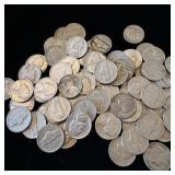 (73) 1964 & Older Jefferson Nickels inc. Silver >