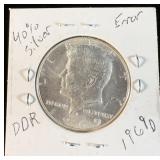 1969-D Silver Kennedy Half-Dollar DDR