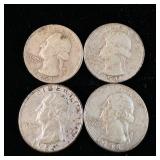 Silver Washington Quarters 1951-S, 1954-S, 1956-D>
