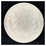 1922 Mexican Silver One Peso