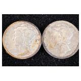 1919 & 1919-S Silver Mercury Dimes