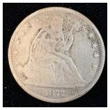 1877 Silver Seated Liberty Half-Dollar