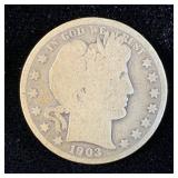1903-S Silver Barber Half-Dollar