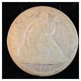 1864 Silver Seated Liberty Half-Dollar