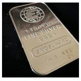 Vintage Engelhard 1oz Silver Bar