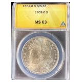 1902-O Silver Morgan Dollar MS63 ANACS