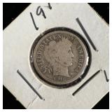 1916 Silver Barber Dime