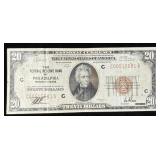 1929 $20 Federal Reserve Bank of Philadelphia, >
