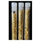 (3) Vials of Gold Flakes