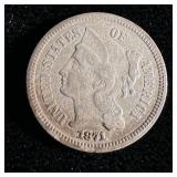 1871 Silver 3 Cent Piece