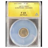 1870 Silver 3 Cent Piece F15 ANACS