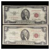 1953 & 1953-C $2 Red Seals