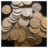(50) Wheat Pennies