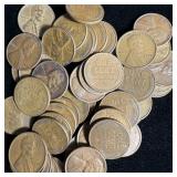 (50) Wheat Pennies