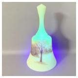 Fenton Handpainted Custard Uranium Glass Bell