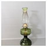Antique Green Glass Oil lamp