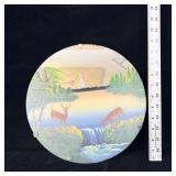 Deer Scene Circular Mirror 11.5'