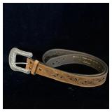 Ariat Scroll Cutout Paisley Leather Belt 39'