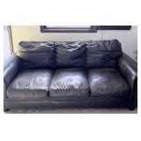 Superb Natural Leather Brown/Black Brass Nailhead>