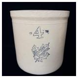 Antique western stoneware 4 gallon salt glazed