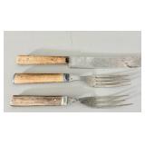 Antique Silverware Wooden Handles
